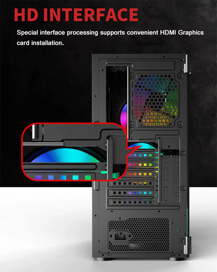 Pc Case Pre Built Desktop Pc Part Casing Gaming Cpu