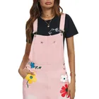 Pockets Hot Selling Stylish Fashion Cute Printing Denim Overalls Wholesale With Pockets