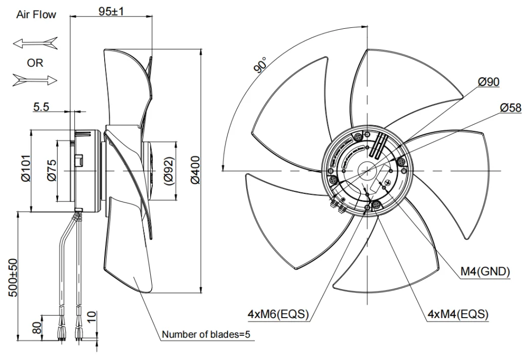 Air Purifier, 230V, 400mm - detail 4