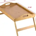 Table Folding Legs Bamboo Bed Table And Bed Tray Table With Folding Legs Food Breakfast Serving Tray