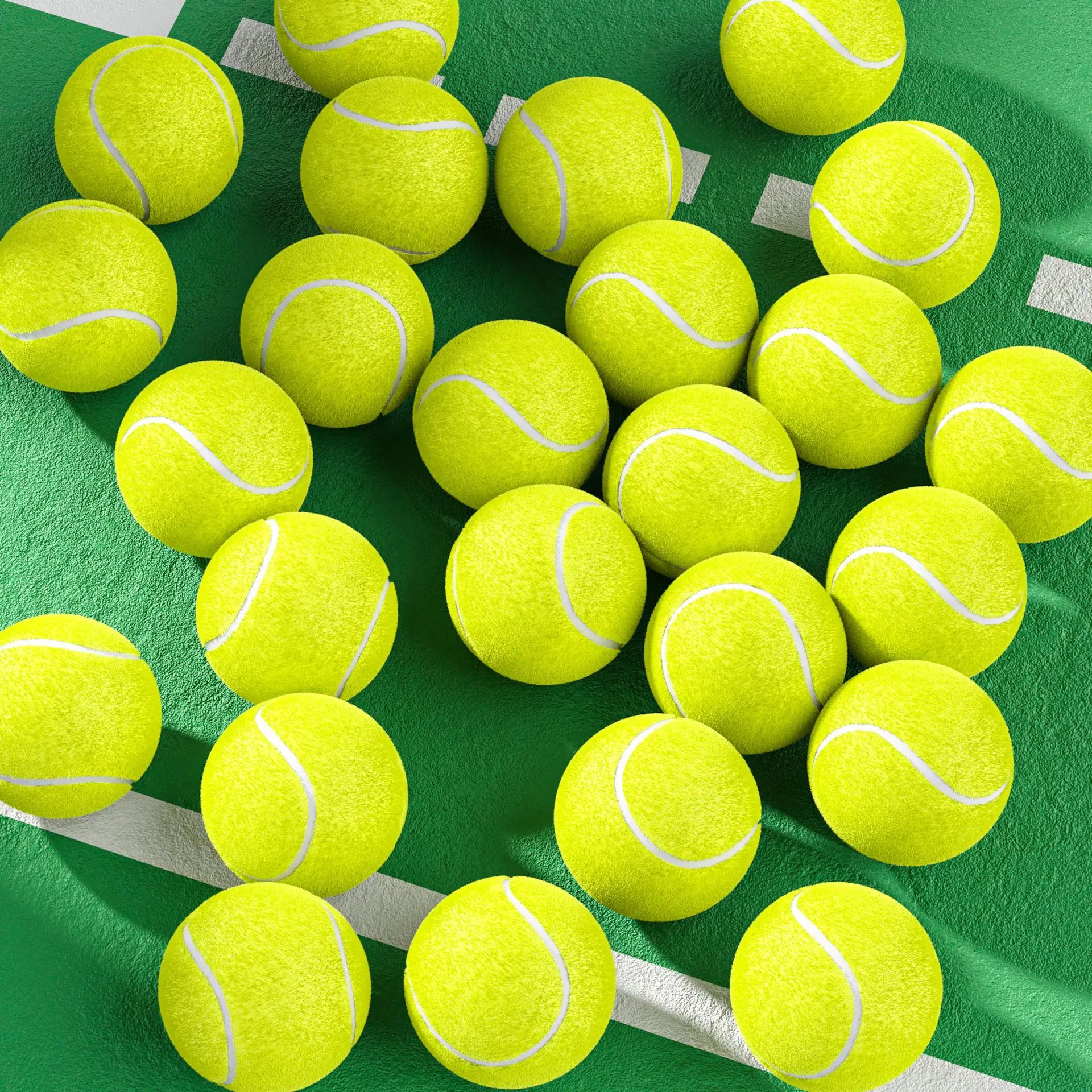 Professional training bulk tennis practice high elastic resistance to play wool fiber rubber