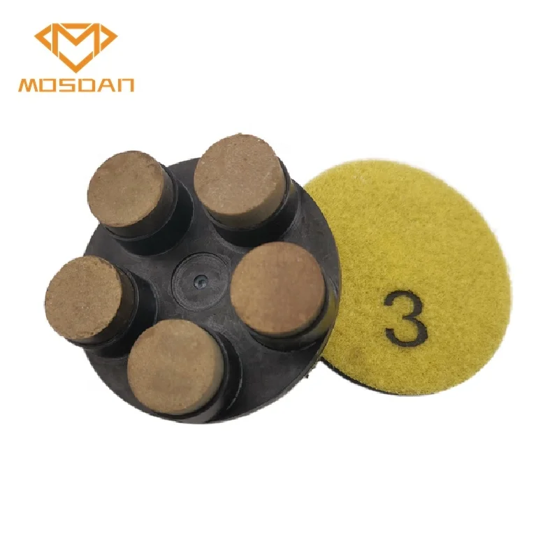 Inch Mm Thick Steps Copper Bond Hybrid Dots Polishing Pucks For