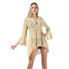 Beachwear Wholesale Beachwear Bikini Mesh Sexy Cover Up Knitted Swimsuit Beach Wear For Women
