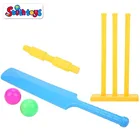 Kids Plastic Mini Cricket Ball Bat Toy For Indoor Outdoor Game