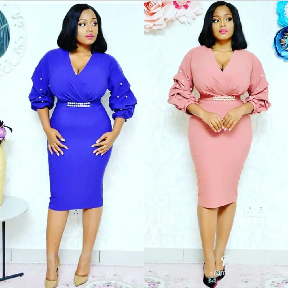 Pearl Beading Ruffles Bodycon 
