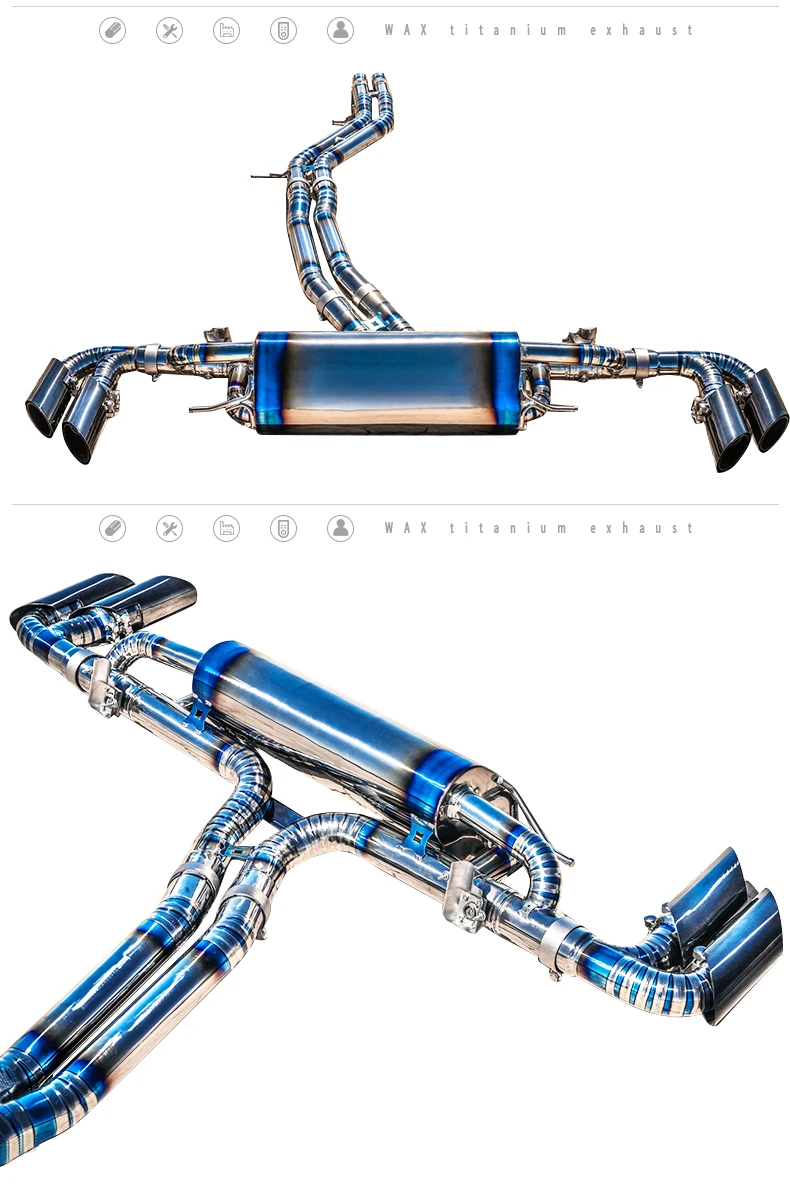 Titanium Catback Exhaust Muffler System for LAMBORGHINI URUS 2018-2019 Titanium Alloy Catback Exhaust System