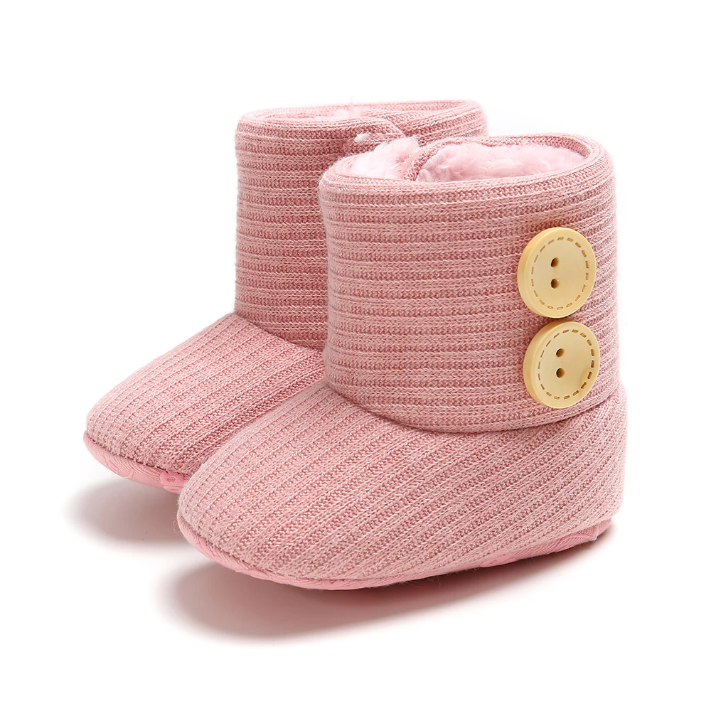 2019 New knitting wool 0-18 months winter warm Soft sole snow baby boots