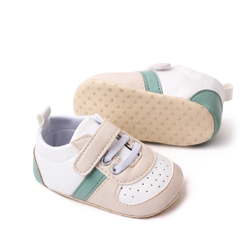 Color-matching Striped Mesh Breathable Soft-soled Baby Toddler Shoes for Boys supplier