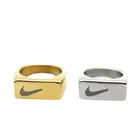 Ring Personalized Streetwear Fashion Stainless Steel Men Punk Swoosh Jewelry Ring For Birthday Gift
