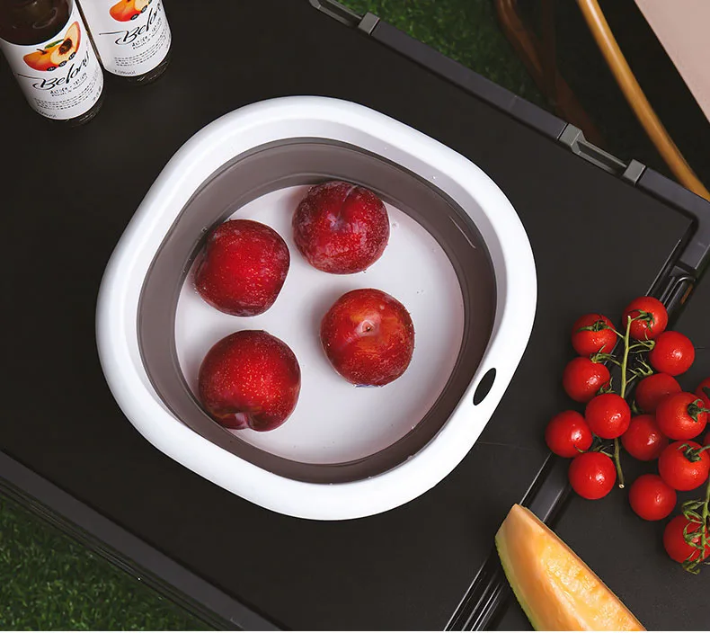 Customized Outdoor Collapsible Tub Home Wash Basin OEM ODM Fruit Portable Compressed Travel Folding Basin