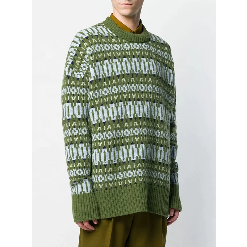 custom jacquard knit sweater