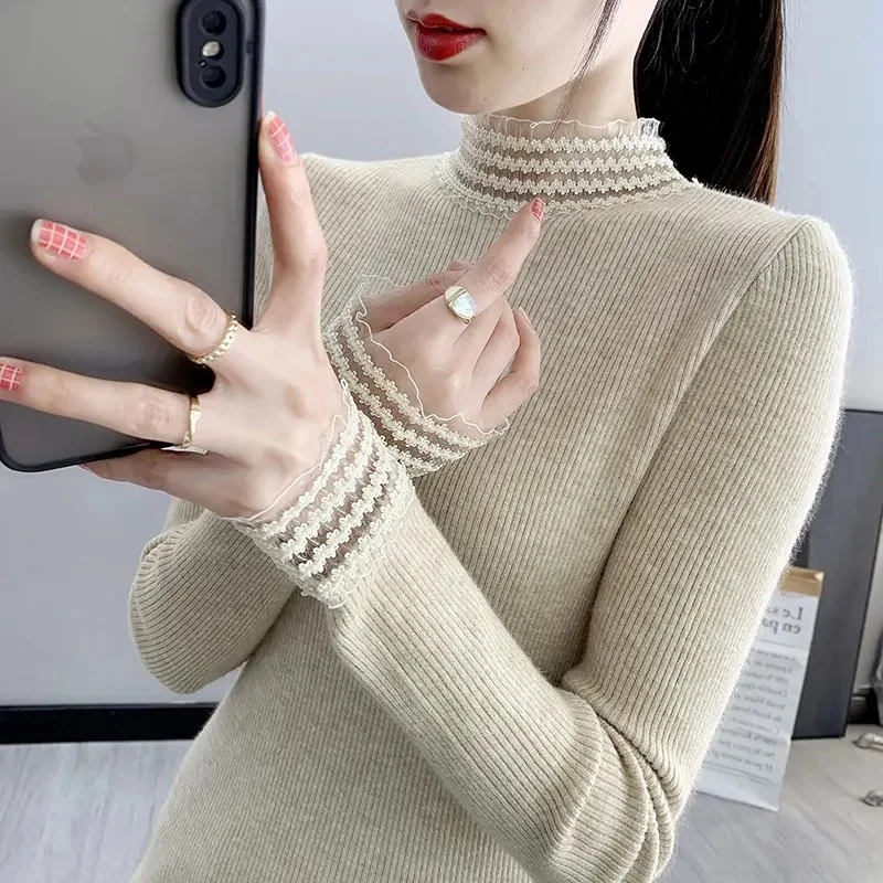 Women Knitted Sweater Manufacturer Design Sweater For Women O Neck Solid Custom Knitted Sweater Women