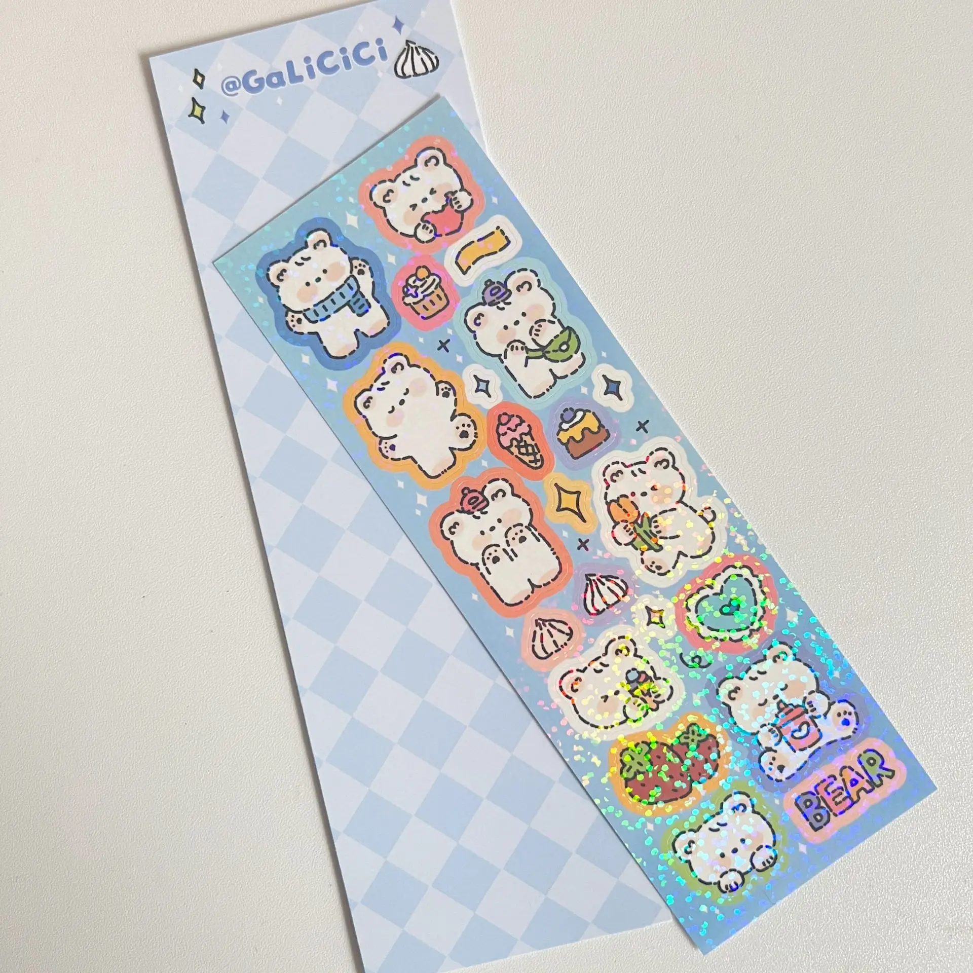 Newest Cute Bear and Cat Sticker Fashion Decorative Sticker Daily Notebook Sticker