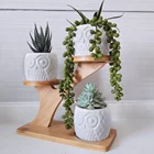 Flower Stand Bamboo Plant Stand 3 Tier Tray Desk Shelf Home Decor Flower Pot Display Racks Bamboo Plant Stand