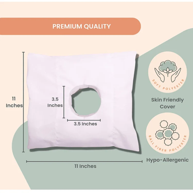 Help CNH and Tinnitus Donut Pillow Piercing Pillow for Side sleepers Ear hole Pillow