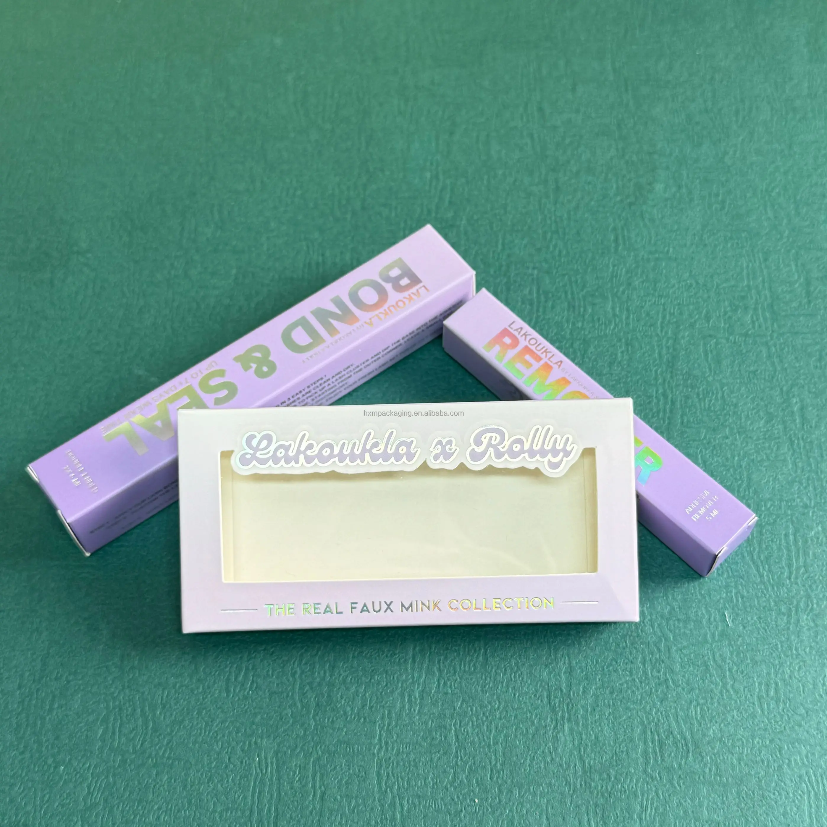 Wholesale Paper Lashes Boxes Custom Logo Diy Empty Eyelashes Packaging Box and Tray Lash Extensions Boxes details
