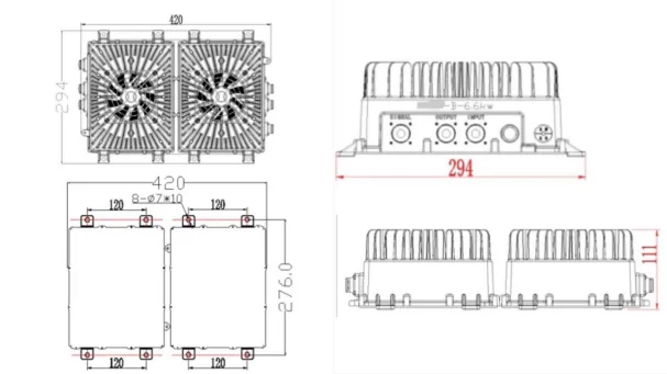 3.3KW EV Electric Vehicle Onboard Lithium Battery Charger 48V