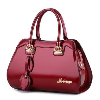 2021 hotsale patent leather women handbag premium big size women bag handbag