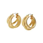 Hoop Earrings Fashion Jewelry Personalized Gold Color Hoop Earrings For Girls Iron Metal Hoop Earrings