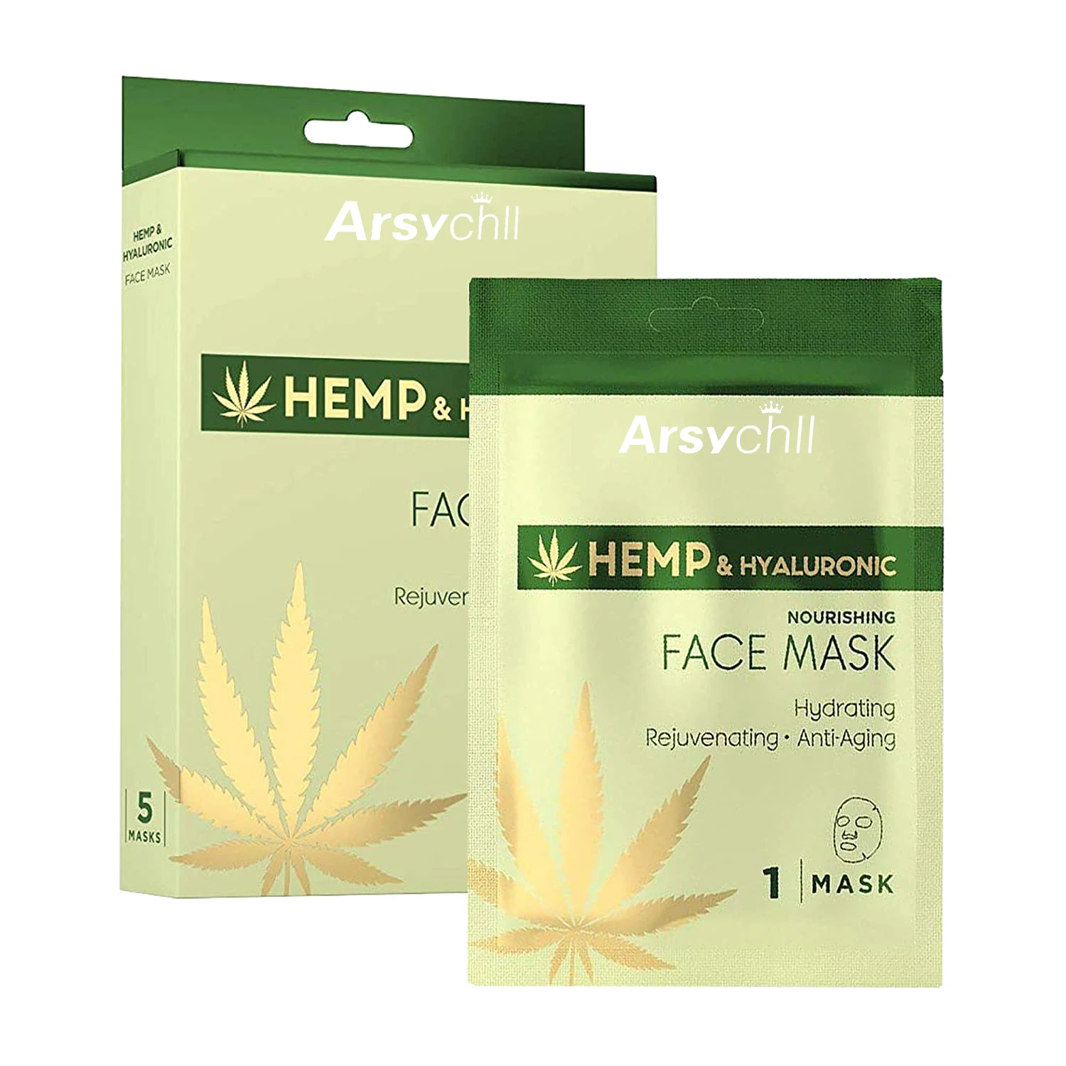 Private Label Custom Korean Natural Organic Beauty face sheet Skincare Hyaluronic Nourishing  & Moisturizing Facial Mask