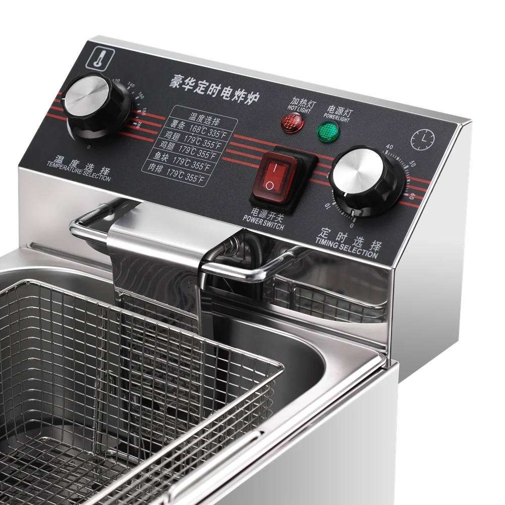 Cheap Made in China Semi Automatic Operation Multi-function Practical Double Layer Safety Commercial Deep Fryer