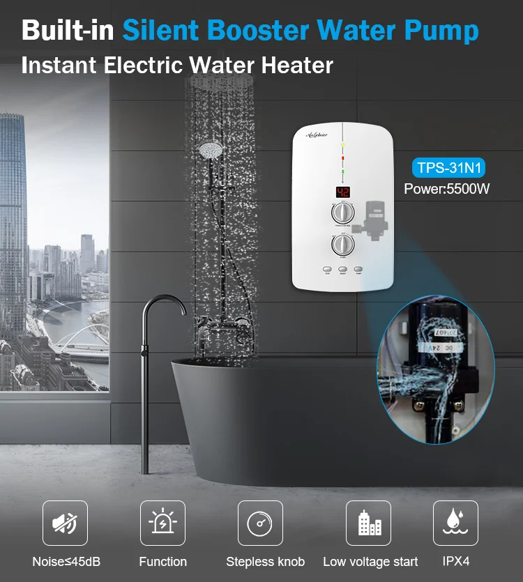 electric geyser with pump booster