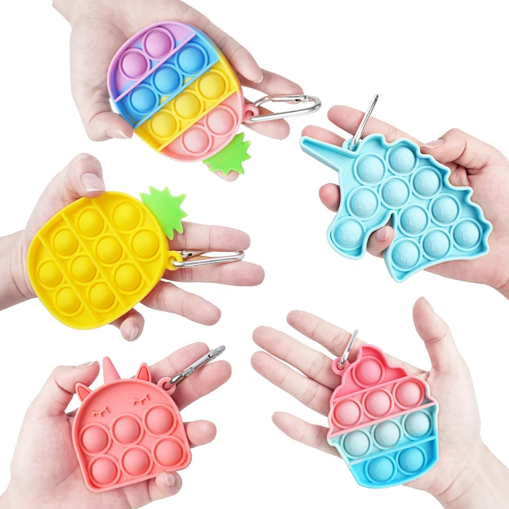 keychain pop it fidget toy