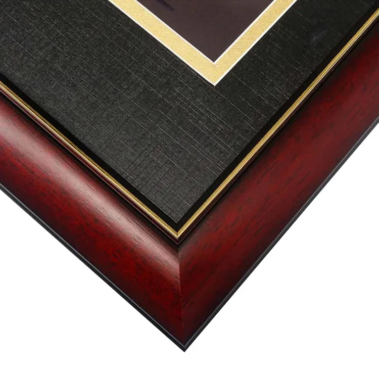 Diploma Frame Display Example graduation diploma displayed in elegant cherry wood frame