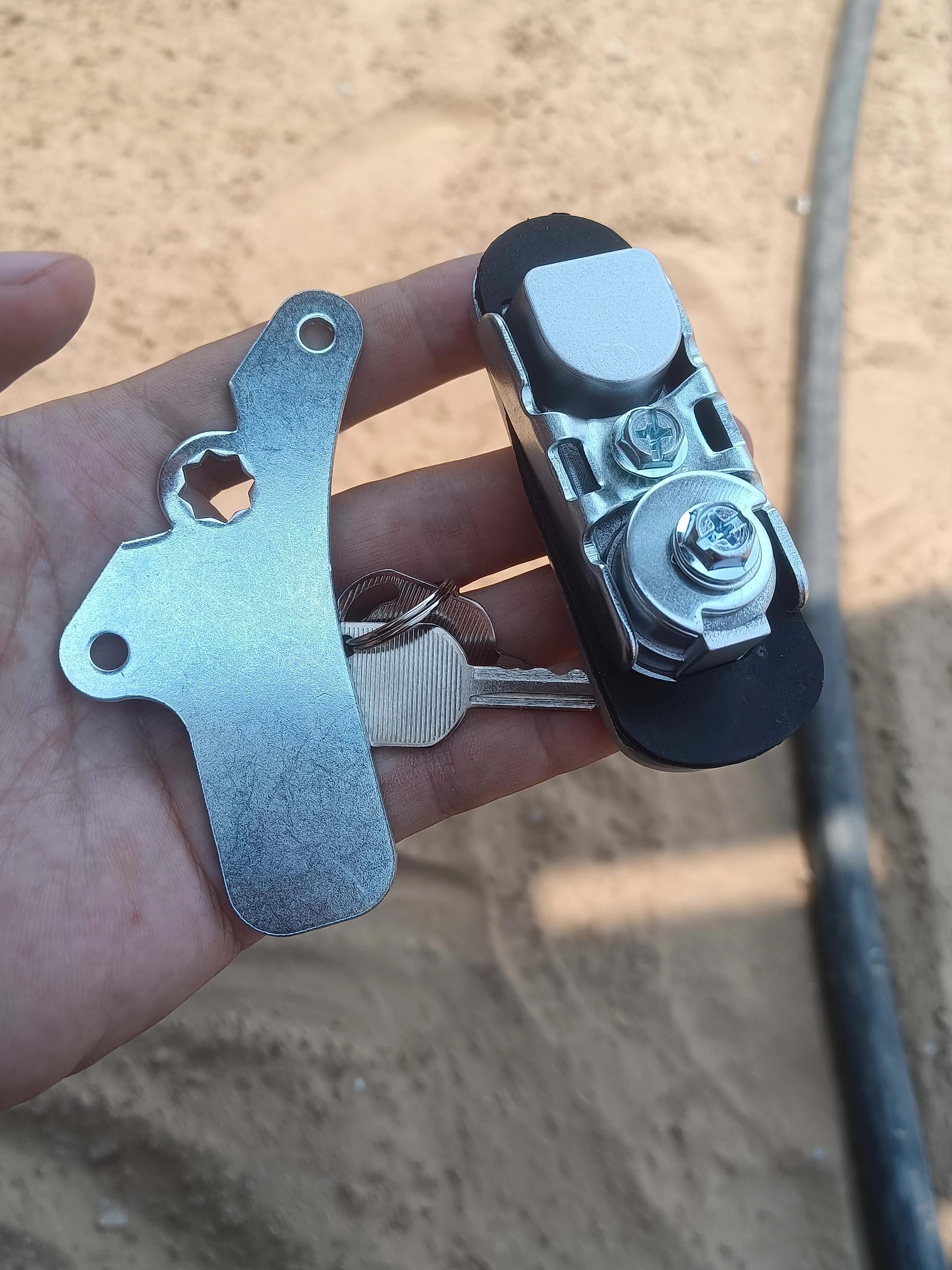 New AB401 Mechanical Box Lock Equipment Electrical Cabinet Door Lock Distribution Stainless Steel Cutting Included details