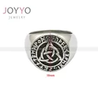 Silver Ring Silver Ring For Men Finger Stainless Steel Classic 316L Biker Punk Rock Head Viking Symbol Ring
