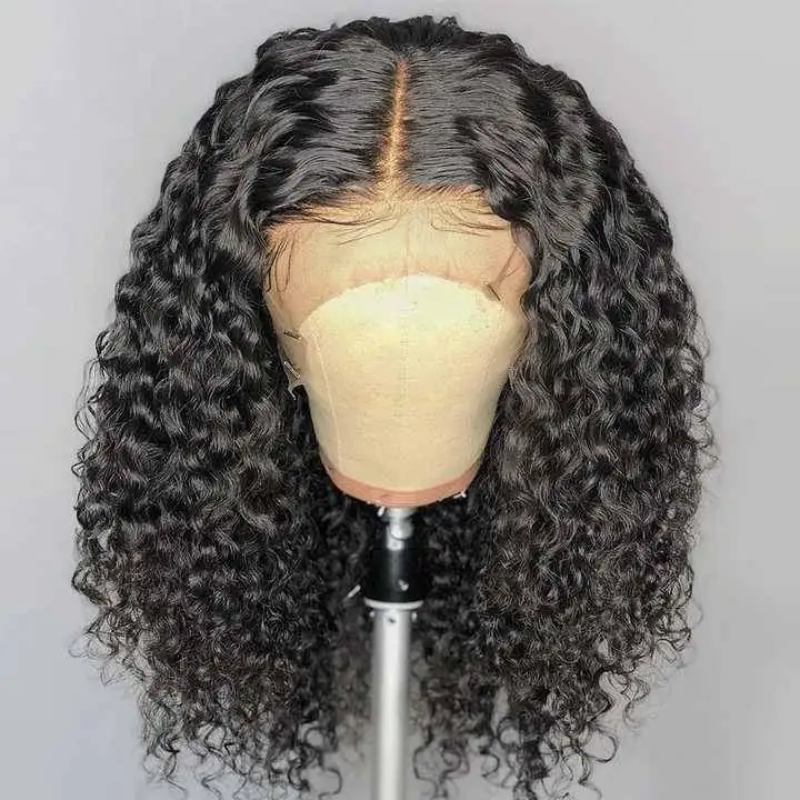 Water Short Wigs For Black Women Curly Short Bob Wigs  13x4 13x6 Human Hair Lace Front Kinky Curly Wholesale Peruvian Bob Wigs
