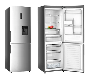 KD318RWY No-Frost COMBI Stainless Steel Electric Portable Refrigerator New Condition Frost-Free Defrost for Household Hotel Use