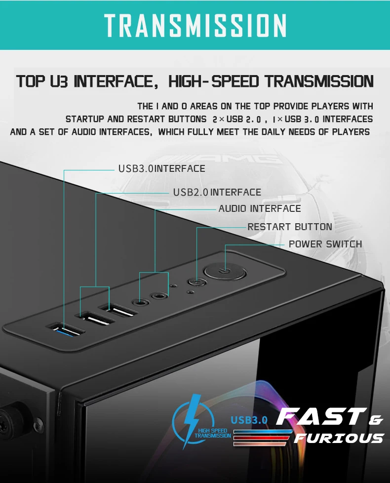 Hot Sales Computer Atx Case Graphic Cards Case Frame Server Complete