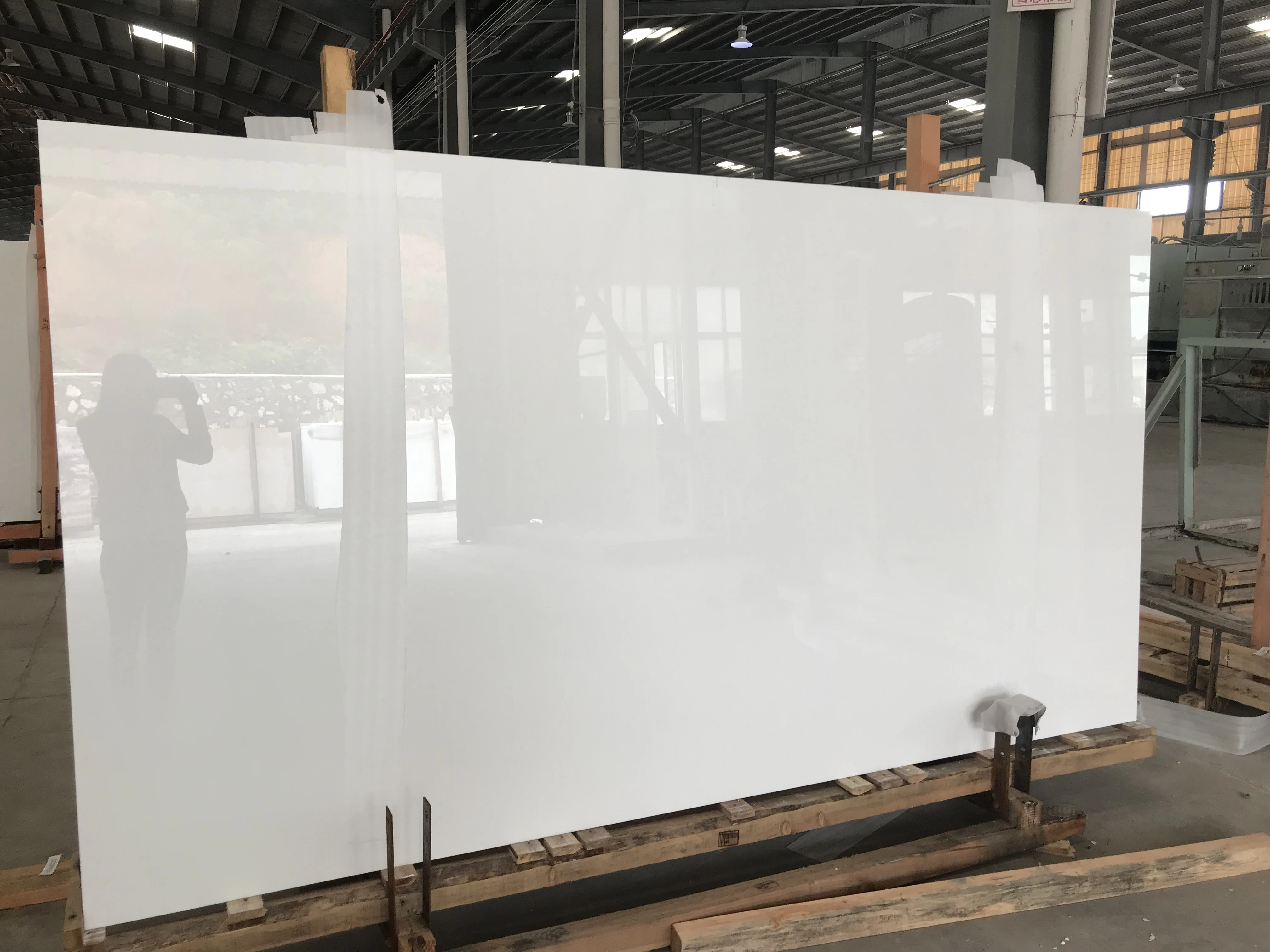 product simple design pure white nano glass slabs polished artificial marble slabs nano crystallized glass stone for kitchen countertop617-4