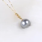 Pearl Necklace Import Pearls AAA 18K Gold Saltwater Pearl Round Tahitian Pearl Necklace