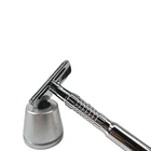 3 Blade Razor Doule Edge Blades Custom Deluxe Mens 3 Blade Reusable Metal Safety Razor Handle