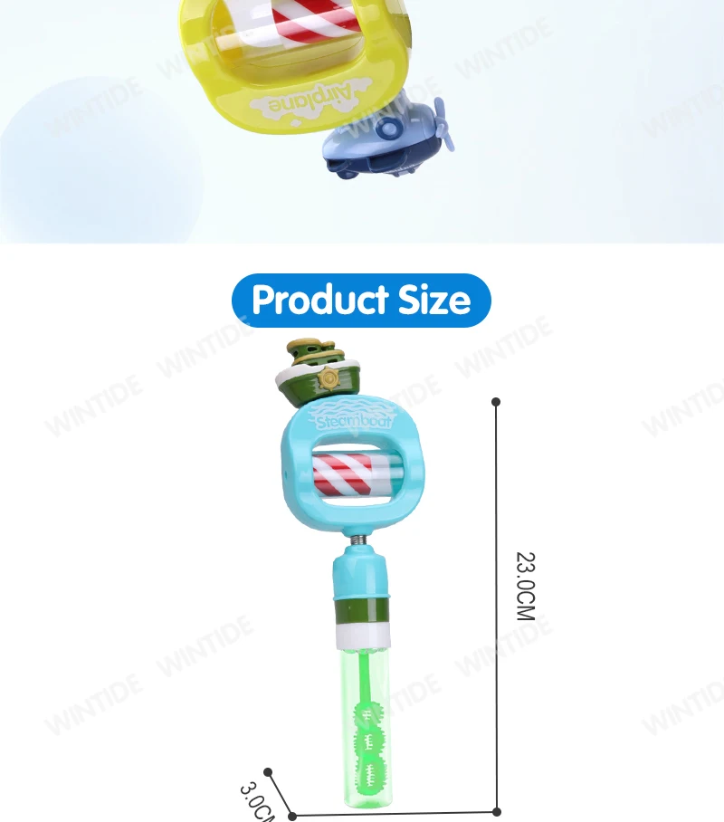 2024 Transportation vehicles whistle wand stick toys gifts for Kids soap bubble maker Toy