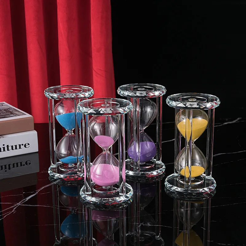 Wholesale Sand Timer 30 Minutes Crystal Glass Hourglass Timer Crystal Sand Timer