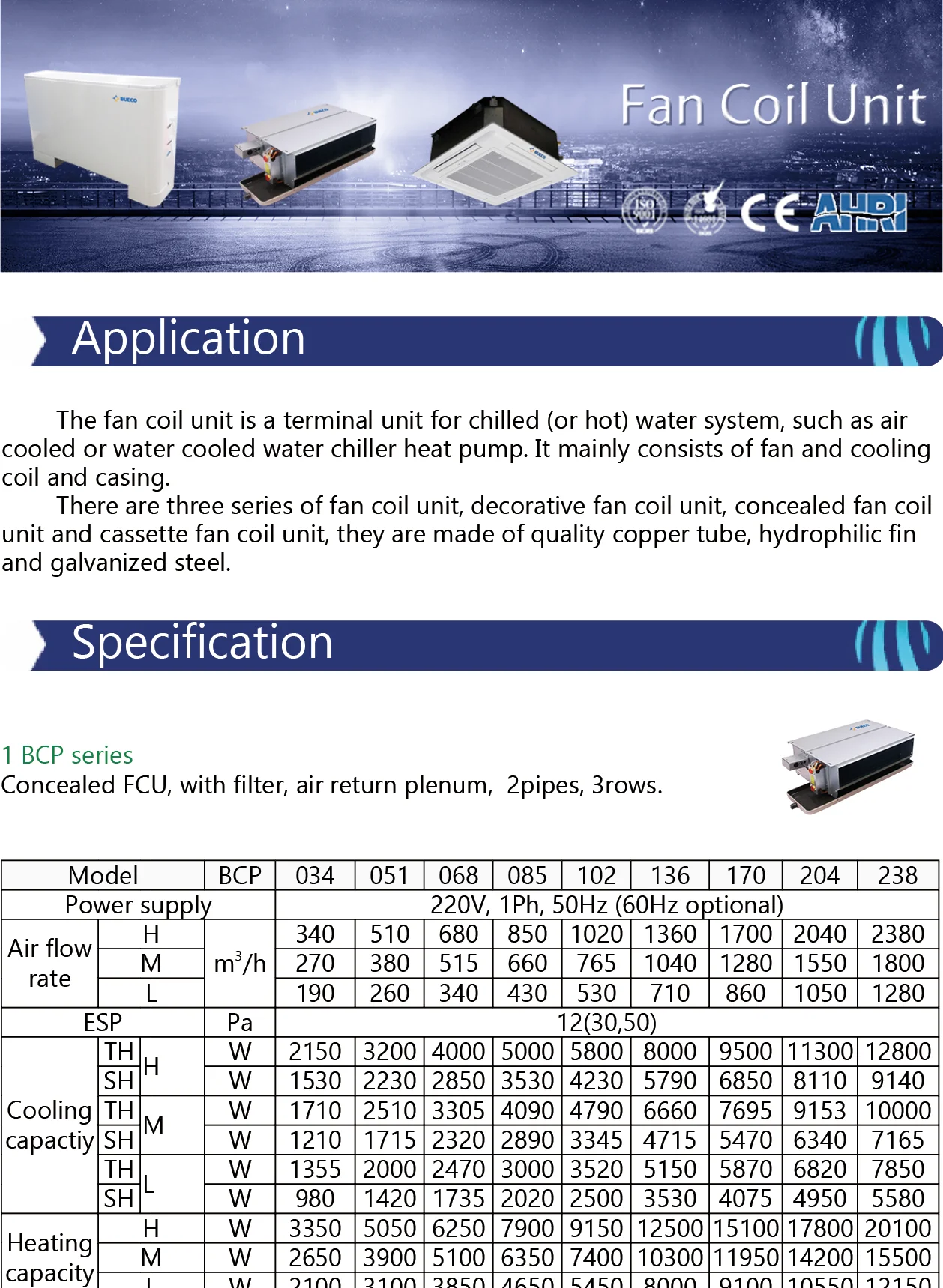 Fan Coil Unit, 340~4080m3 - detail 2