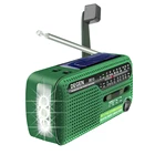 DEGEN DE-13 Radio Mini Solar Hand-Cranked NOAA 3 Charging Methods Digital With Flashlight Portable Receiver