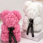 Rose Multicolor Mother'S Day Valentine Day Eternal Rose Bear 25Cm Almost 0.82Feet