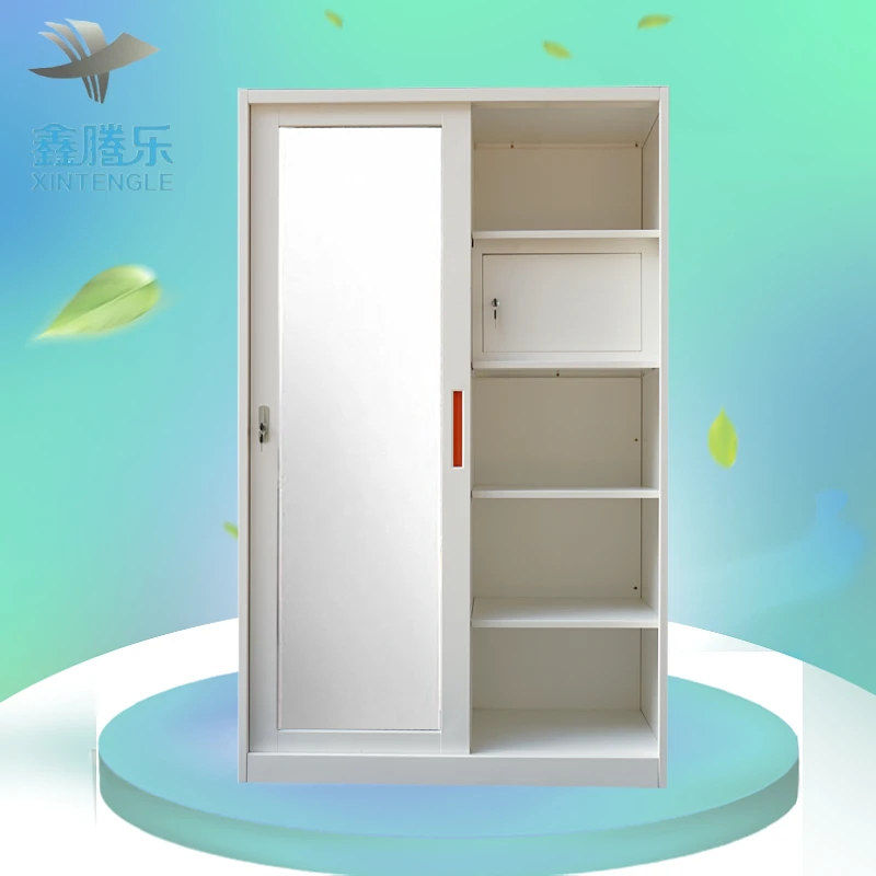 New Promotion for Simple Design Sliding Door Steel Printed Flower Printing Bedroom Wardrobe Home Furniture Use