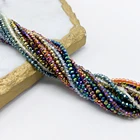 Round Beads Mini DIY Round Glass Loose Beads For Jewelry Making 14 Inches