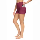 Wholesale Womens High Waist Quick Dry High Quality Sports Active Wear Running Shorts With Pocket