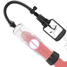 Penis Stimulation Device with Male Stroker Black Manual Penis Enlarger for Male Enhancement