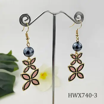 stock hawaiian costume jewelry hawaiian earrings pearl for women girls