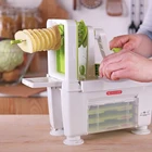 Vegetable Slicer Cutter Foldable Vegetable Spiral Slicer 4 Blade Vegetable Spiralizer Handheld Spiral Cutter