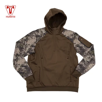 High Quality Custom Lightweight clothes Waterfowl Quarter Zip Camo Down Hunting Jacket