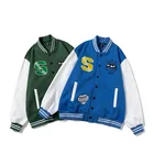 Jacket Vibe Style Green Blue Men's Fall And Winter Fleece Loose Sweater Jacket
