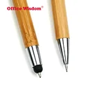 Pen Mechanical Pencil Pens Pen With Stylus Bamboo Pen Set Bamboo Ballpen Stylus Pen Mechanical Pencil ECO Promotion Gift Pens
